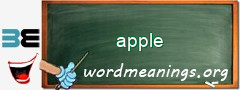 WordMeaning blackboard for apple